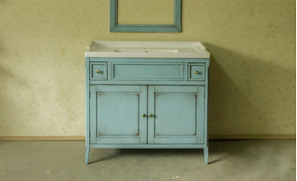 Тумба под накладную встроенную раковину.