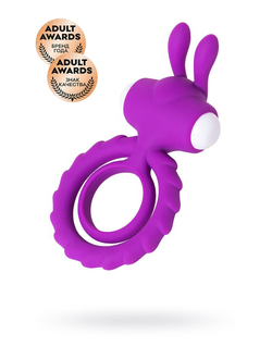782017 Эрекционное кольцо на пенис Jos Good Bunny, силикон, фиолетовый, 9 см