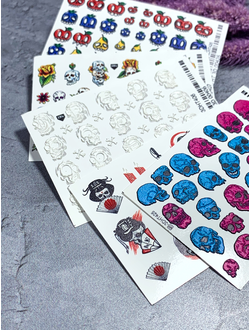 Набор слайдеров для ногтей в ассортименте (5 штук) №53