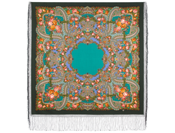 Павловопосадский платок Небесный 391-10