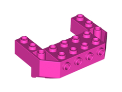 Train Front Sloping Base with 4 Studs, Dark Pink (87619 / 6056386)