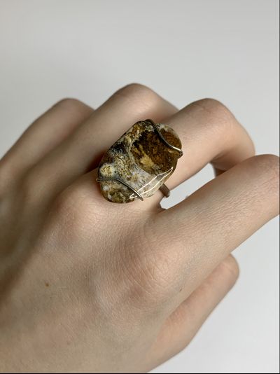 Кольцо с яшмой