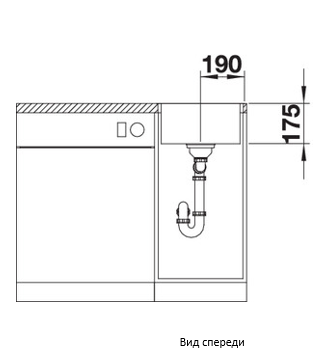 Мойка Blanco ZEROX 340-IF с отв. арм. InFino, Durinox