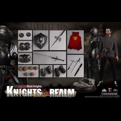 Рыцарь в черном доспехе (Лимитированный выпуск) - Коллекционная ФИГУРКА 1/6 scale IE-CAST ALLOY SERIES OF EMPIRES - KNIGHTS OF THE REALM - BLACK KNIGHT (SE035) - COOMODEL