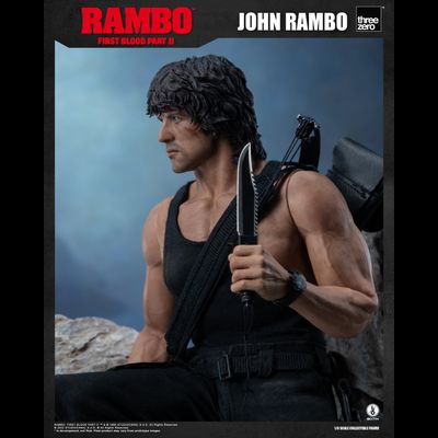 Джон Рэмбо в черном (Сильвестр Сталлоне)  - Коллекционная ФИГУРКА 1/6 scale John Rambo 2.0 (3Z03280W0) - Threezero