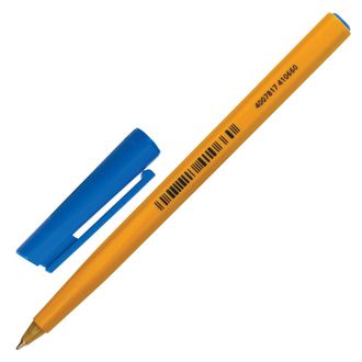 Ручка шариковая STAEDTLER (Германия) "Stick", Синяя, корпус желтый, узел 0,8 мм, линия письма 0,25 мм, 430 F-3, 20 штук в упаковке