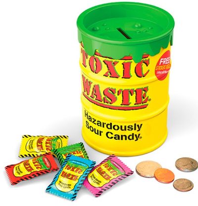 Токсик Леденцы большая банка Копилка 84гр (12)