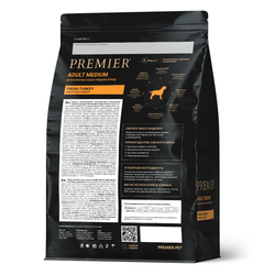 PREMIER (Премьер) сухой корм для собак средних пород, Индейка 1 кг