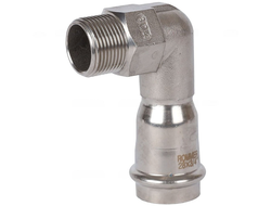 Угольник-переходник ROMMER ВПр-НР, 28х3/4, из нержавеющей стали прессовой