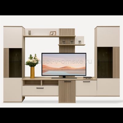 ШМ058 Гостиная Кейтлин. Размер: 2806*1920*390. Ширина ТВ-ниши: 1300 мм.