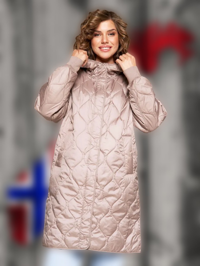 Демисезонная норвежская удлинённая парка бренда Fergo Norge FKC19-119-pearl