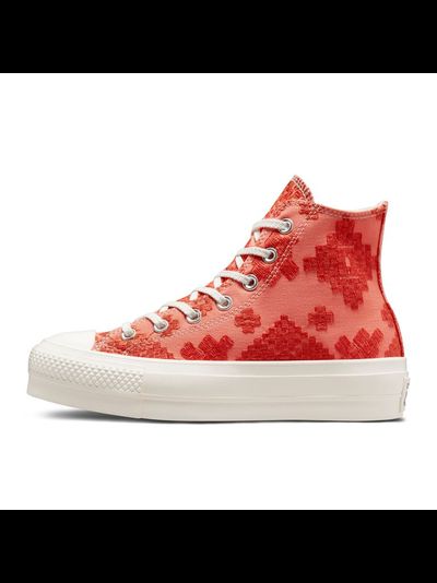 Кеды Converse Chuck Taylor Lift Festival Broderie High Top Bright Madder