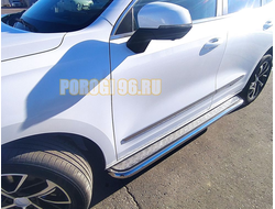 Пороги с накладным листом d53 для Haval Jolion 2021-