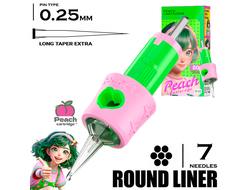 7 RLLT-X/0.25 - Round Liner Long Taper Extra - PEACH