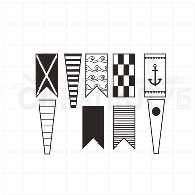 ФП штамп "Морские флажки"