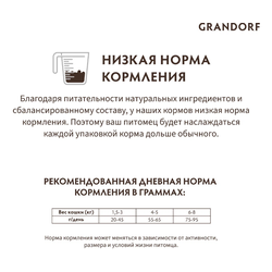 Grandorf (Грандорф) сухой корм для взрослых кошек Белая рыба с рисом, 400 г