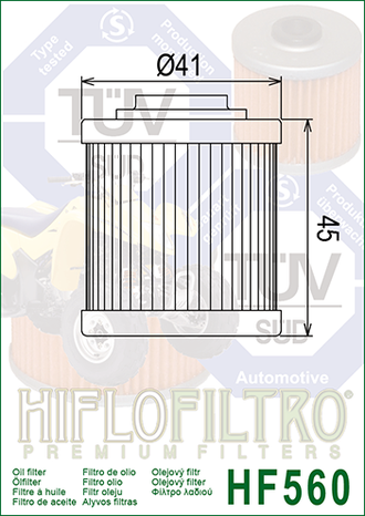 Масляный фильтр HIFLO FILTRO HF560 для BRP Can-Am (420256455)