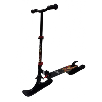 Самокат-снегокат 2в1 tech team 125R-comfort black/red