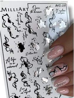 Слайдер-дизайн MilliArt Nails Металл MTL-235