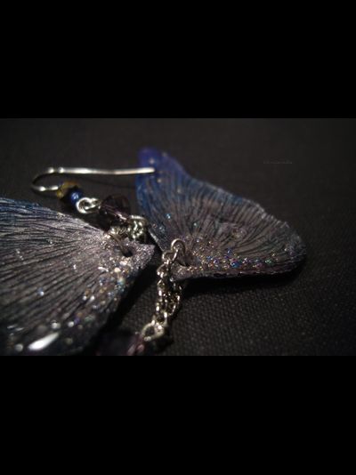 "Крылышки Пыльной Феи", волшебные серьги в северном стиле