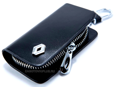 Ключница авто из натуральной гладкой кожи с логотипом RENAULT