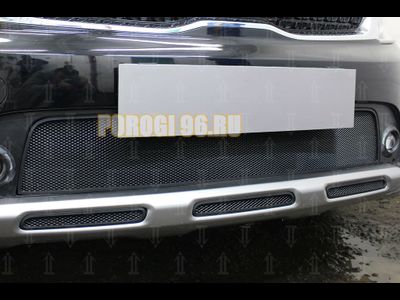 Защита радиатора KIA Rio X-Line 2017- (3 части) black низ