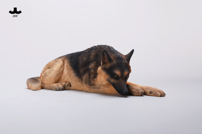 Немецкая овчарка (лежащая) - Коллекционная фигурка 1/6 Lying German Shepherd Figurine (JXK254A) - JXK