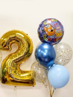 Сет "Коржик" (7 шариков + 1 цифра)