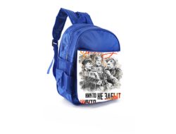 Рюкзак синий на 9 Мая, День Победы Никто не забыт.