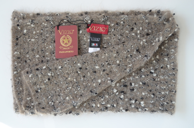 Вязаный шарф из шерсти мериноса Vizio Италия 8074 ореховый