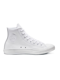 Кеды кожаные Converse Chuck Taylor All Star Monochrome белые высокие