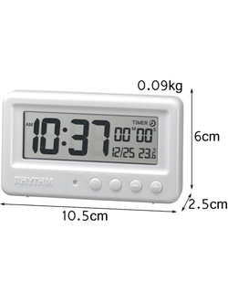 Влагозащищённые часы Rhythm 8RDA72SR03