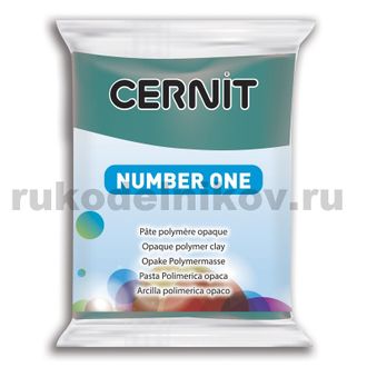 полимерная глина Cernit Number One, цвет-fir green 662 (еловый), вес-56 грамм
