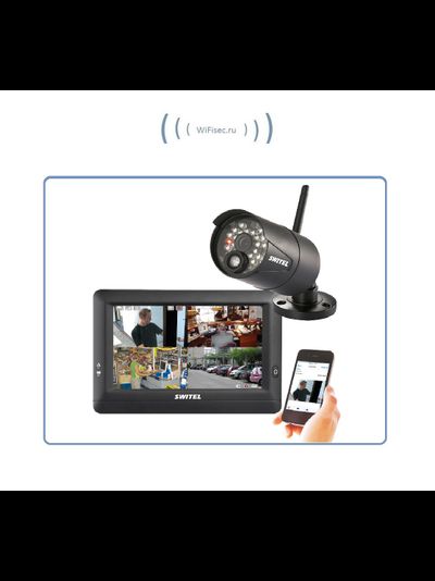 Switel. Комплект видеонаблюдения (1 камера и монитор) HSIP с DVR, HD