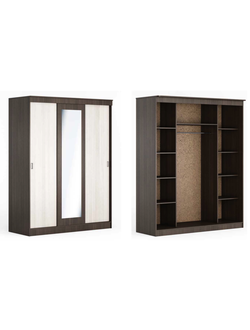 Шкаф купе " Клён 3 " 1.63 м (Бр)