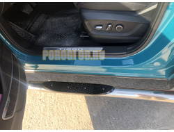 Пороги труба с проступью d76 для Chery Tiggo 7 Pro 2021-