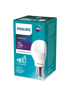 Лампа светодиодная Philips ESS LED Bulb 7W E27 4000K 230V 1CT
