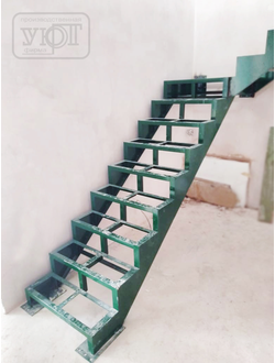 мк №10. лестница на металлическом каркасе. лазерная резка. под зашивку