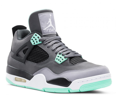 Nike Air Jordan 4 Retro (Серые с зеленым)