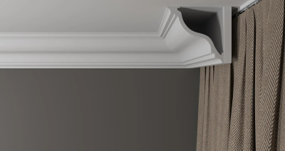 Потолочный плинтус DECOR-DIZAYN DD504, из дюрополимера, под покраску, ударопрочный, 2 метра