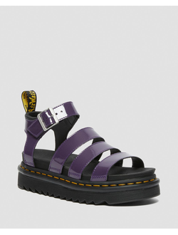 Dr. Martens BLAIRE PATENT LEATHER STRAP SANDALS фиолетовая