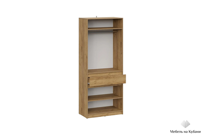 Авиньон шкаф двухстворчатый Дуб крафт золотой/Графит серый