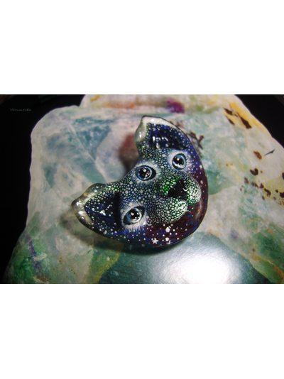 "Всевидящий Муркотик - звёздный путешественник", необычная брошь в стиле фэнтези