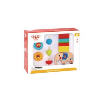 Деревянная игрушка Tooky Toy Набор Слоник, юла и йо-йо