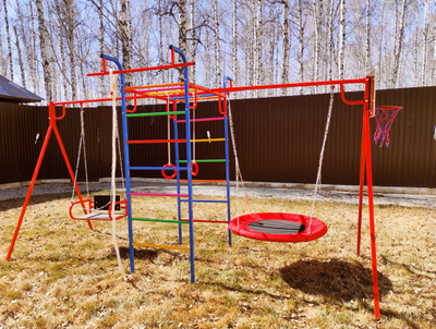 Уличный детский спортивный комплекс PLASTEP МИКРО 22 ГНЕЗДО со второй качелью купить в Воронеже
