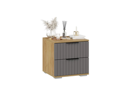 Спальня ХИЛТОН - Тумба прикроватная Дуб Крафт золотой/Графит матовый