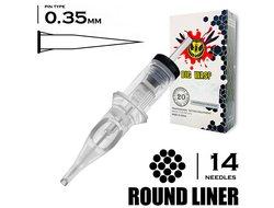 14RL/0,35 mm - Round Liner "BIG-WASP" (Matte Transparent)