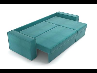 ПРАГА угловой диван ULTRA MIDNIGHT темно-синий (Софт)