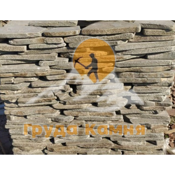 Камень плитняк серо-зелёный галтованный