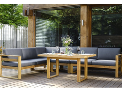 Угловой комплект Booka обеденным столом из массива акации